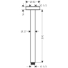 Przyłącze sufitowe S 30 cm Brąz Szczotkowany HANSGROHE 27389140