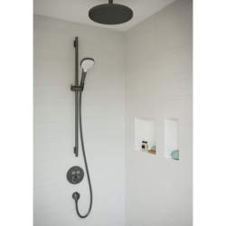 Przyłącze węża E z zaworem zwrotnym Czarny Chrom Szczotkowany FixFit HANSGROHE 27454340