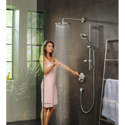 Głowica prysznicowa 240 1jet PowderRain z ramieniem prysznicowym Chrom Raindance S HANSGROHE 27607000