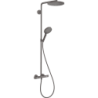 Komplet prysznicowy 240 1jet PowderRain z termostatem Czarny Chrom Szczotkowany Raindance Select S HANSGROHE 27633340