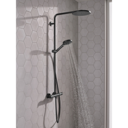 Komplet prysznicowy 240 1jet PowderRain z termostatem Czarny Matowy Raindance Select S HANSGROHE 27633670