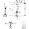 Komplet prysznicowy 240 1jet PowderRain z termostatem Złoty Optyczny Polerowany Raindance Select S HANSGROHE 27633990
