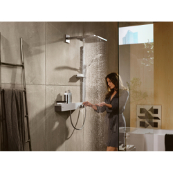 Zestaw prysznicowy 120 3jet z drążkiem 90 cm i półką Chrom Raindance Select S HANSGROHE 27648000