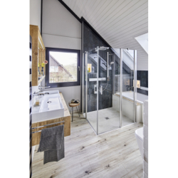 Zestaw prysznicowy 120 3jet z drążkiem 90 cm i półką Biały/Chrom Raindance Select S HANSGROHE 27648400