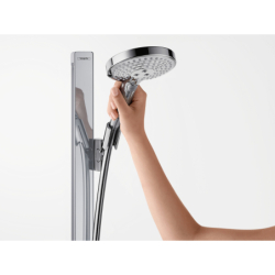 Zestaw prysznicowy 120 3jet EcoSmart z drążkiem 90 cm i półką Chrom Raindance Select S HANSGROHE 27649000