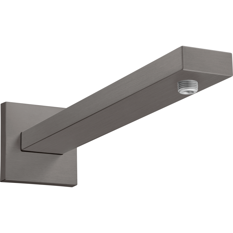 Ramię prysznicowe 39 cm, kwadratowe Czarny Chrom Szczotkowany HANSGROHE 27694340