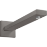 Ramię prysznicowe 39 cm, kwadratowe Czarny Chrom Szczotkowany HANSGROHE 27694340
