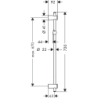 Drążek prysznicowy Reno 72 cm Chrom Unica HANSGROHE 27704000