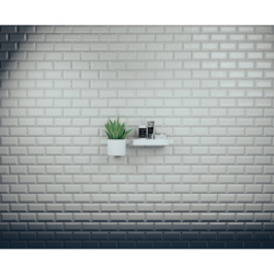 Panel ścienny 50 cm Biały Matowy WallStoris HANSGROHE 27902700