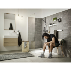 Panel ścienny 70 cm Biały Matowy WallStoris HANSGROHE 27904700