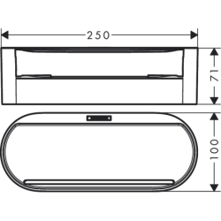 Pudełko głębokie Czarny Matowy WallStoris HANSGROHE 27912670