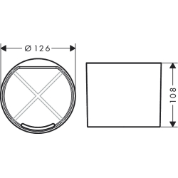 Kubek Czarny Matowy WallStoris HANSGROHE 27921670