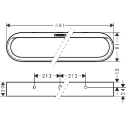 Wieszak na ręcznik Czarny Matowy WallStoris HANSGROHE 27926670