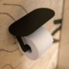 Uchwyt na papier toaletowy z półką Czarny Matowy WallStoris HANSGROHE 27928670