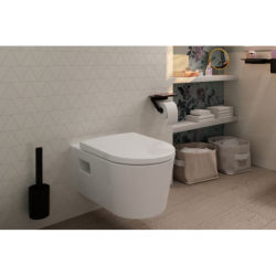 Uchwyt na papier toaletowy z półką Czarny Matowy WallStoris HANSGROHE 27928670
