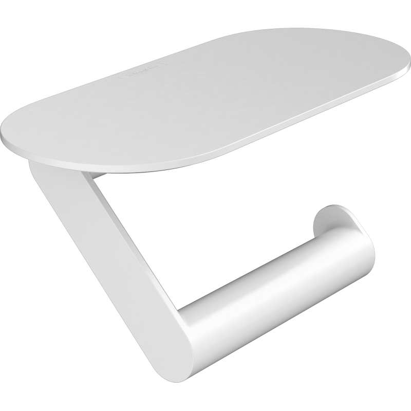 Uchwyt na papier toaletowy z półką Biały Matowy WallStoris HANSGROHE 27928700