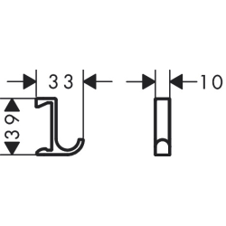 Haczyki na ręcznik, szerokie Biały Matowy WallStoris HANSGROHE 27929700