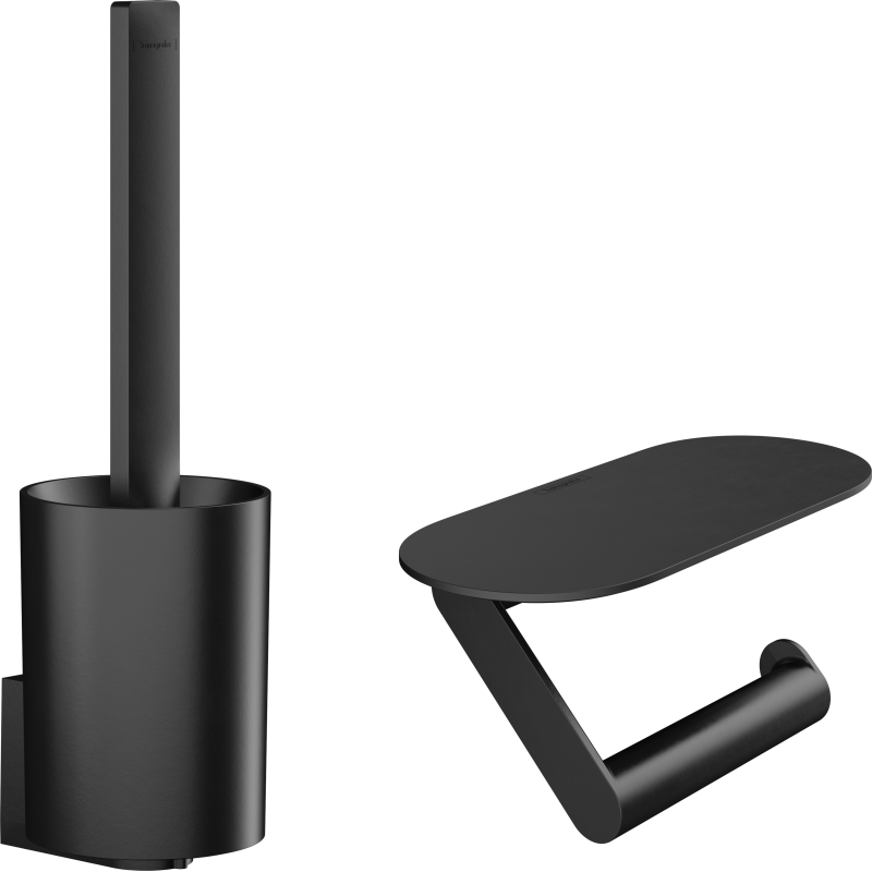 Pakiet toaletowy Czarny Matowy WallStoris HANSGROHE 27969670
