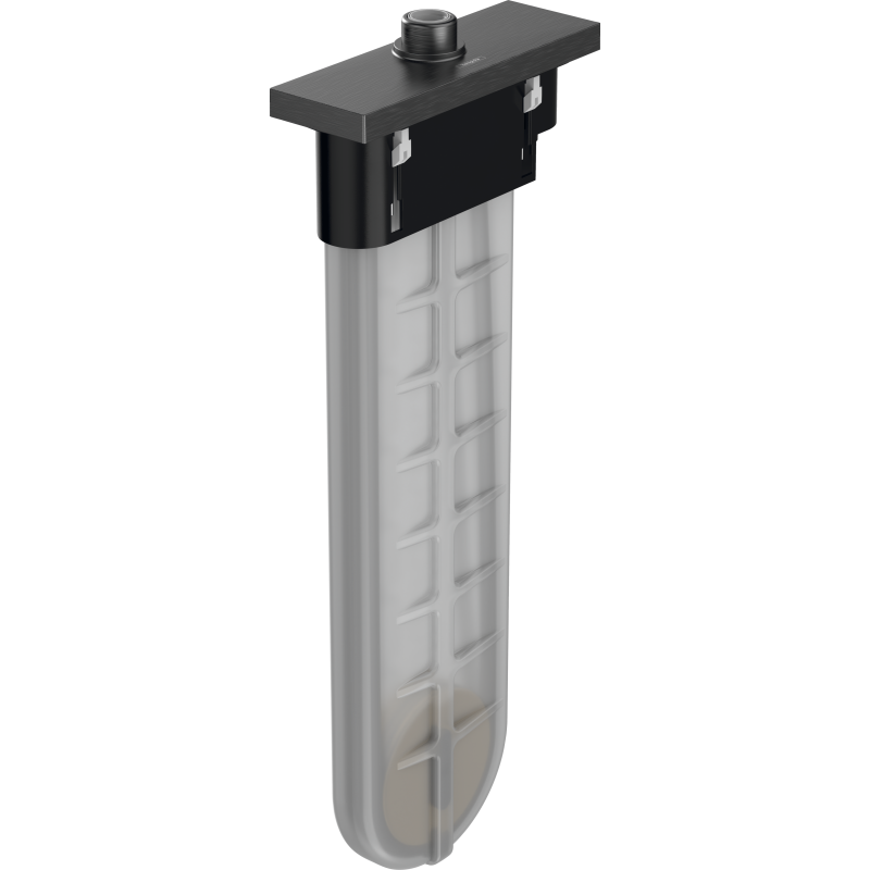 Element zewnętrzny, prostokątny Czarny Chrom Szczotkowany sBox HANSGROHE 28010340