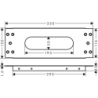Płyta montażowa do instalacji na cokole z płytek sBox HANSGROHE 28016000