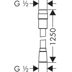 Wąż prysznicowy 125 cm z regulacją przepływu Chrom Isiflex HANSGROHE 28249000