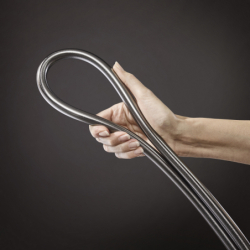 Drążek prysznicowy S Puro 90 cm z wężem Isiflex 160 cm Czarny Chrom Szczotkowany Unica HANSGROHE 28631340