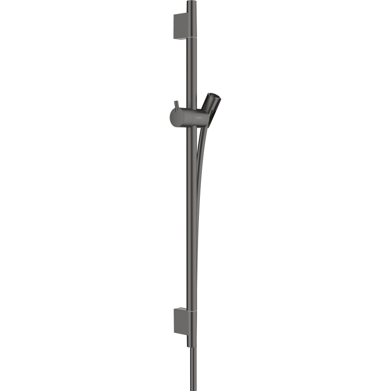 Drążek prysznicowy S Puro 65 cm z wężem Isiflex 160 cm Czarny Chrom Szczotkowany Unica HANSGROHE 28632340