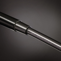 Drążek prysznicowy S Puro 65 cm z wężem Isiflex 160 cm Czarny Chrom Szczotkowany Unica HANSGROHE 28632340