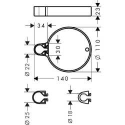 Mydelniczka C Chrom Casetta HANSGROHE 28678000