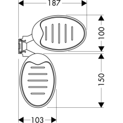 Mydelniczka Raindance Chrom Casetta HANSGROHE 28698000
