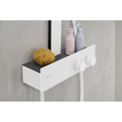 Komplet prysznicowy 250 1jet EcoSmart z termostatem ShowerTablet 350 Biały Matowy Rainfinity HANSGROHE 28742700