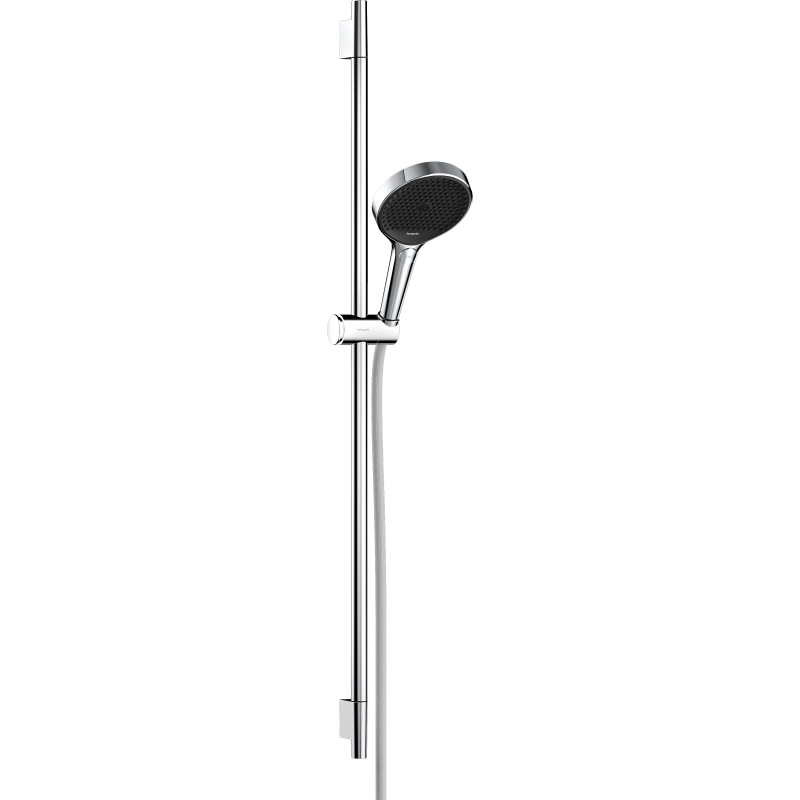 Set prysznic 130 3jet z drążkiem S Puro 90 cm PushSlider i wężem Designflex 160 cm Chrom Rainfinity HANSGROHE 28743000