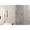 Set prysznic 130 3jet EcoSmart z drążkiem S Puro 90 cm PushSlider i wężem Designflex 160 cm Chrom Rainfinity HANSGROHE 28744000