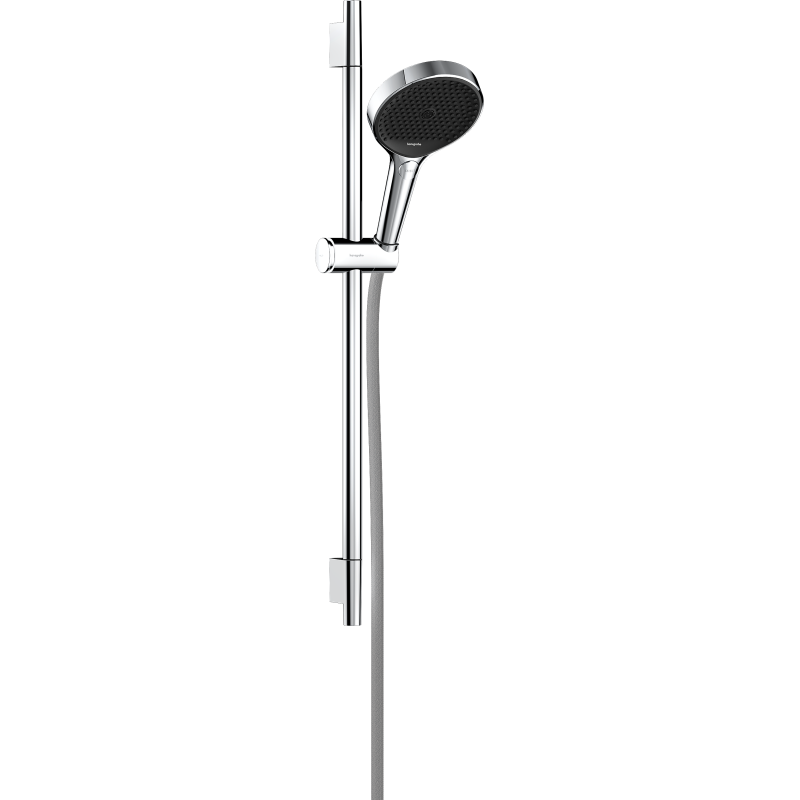 Set prysznic 130 3jet z drążkiem S Puro 65 cm PushSlider i wężem Designflex 160 cm Chrom Rainfinity HANSGROHE 28745000