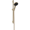 Set prysznic 130 3jet z drążkiem S Puro 65 cm PushSlider i wężem Designflex 160 cm Złoty poler Rainfinity HANSGROHE 28745990