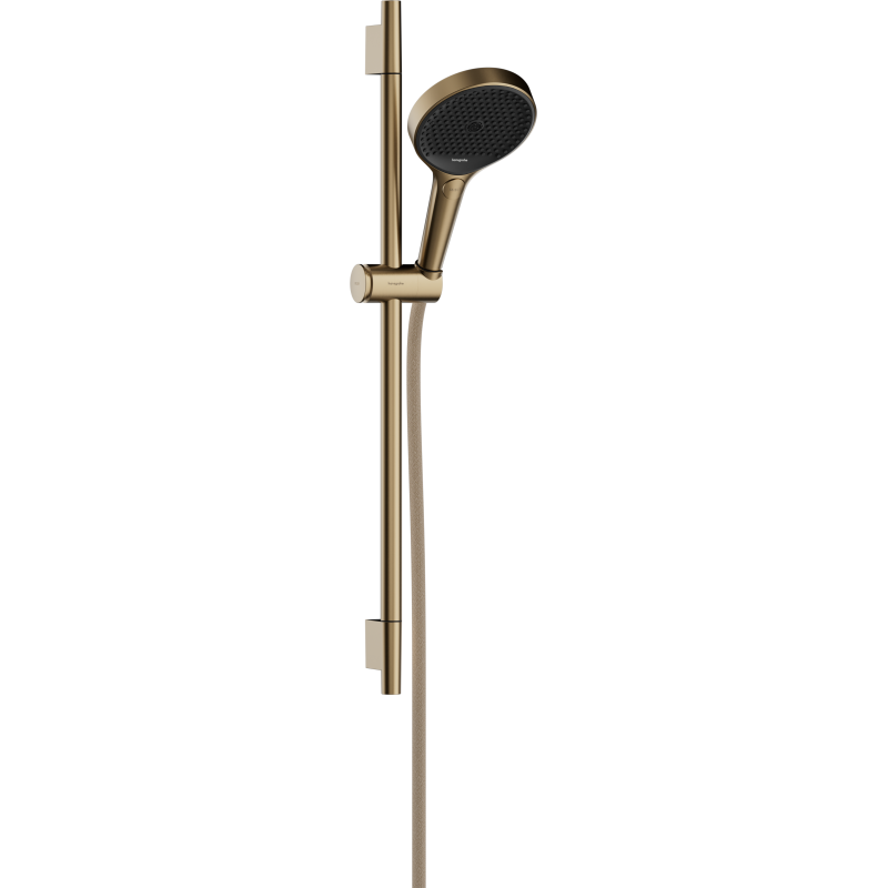 Set prysz. 130 3jet EcoSmart z drążek S Puro 65 cm PushSlider i wąż Designflex 160 cm Brąz brushed Rainfinity HANSGROHE 28746140