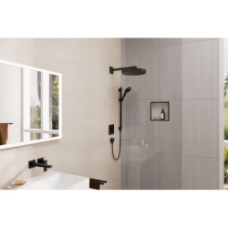 Set prysz. 130 3jet EcoSmart z drążek S Puro 65 cm PushSlider i wąż Designflex 160 cm Czarny mat Rainfinity HANSGROHE 28746670