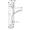Set prysz. 130 3jet EcoSmart z drążek S Puro 65 cm PushSlider i wąż Designflex 160 cm Biały mat Rainfinity HANSGROHE 28746700