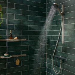 Suwak z przyciskiem Piaskowy (recycled) WallStoris Planet Edition HANSGROHE 28918210