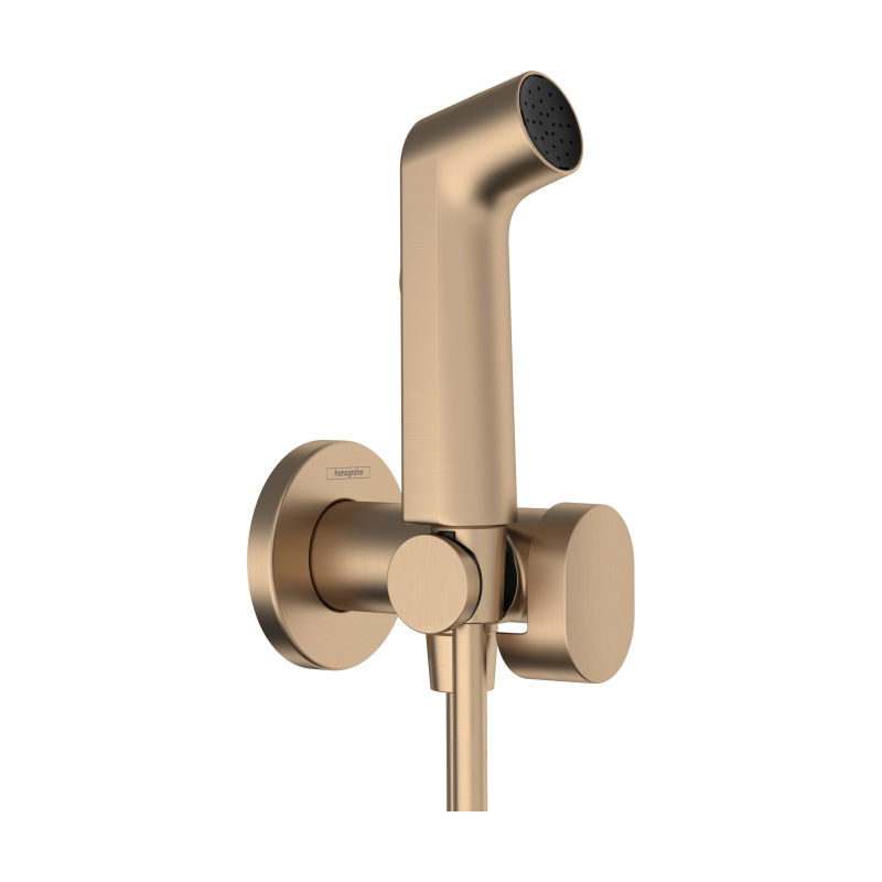Główka prysznic. Bidette 1 jet S EcoSmart dla wody zimnej z uchwytem i wężem prysznicowym 125 cm Brąz brushed HANSGROHE 29230140