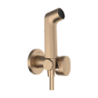Główka prysznic. Bidette 1 jet S EcoSmart dla wody zimnej z uchwytem i wężem prysznicowym 125 cm Brąz brushed HANSGROHE 29230140