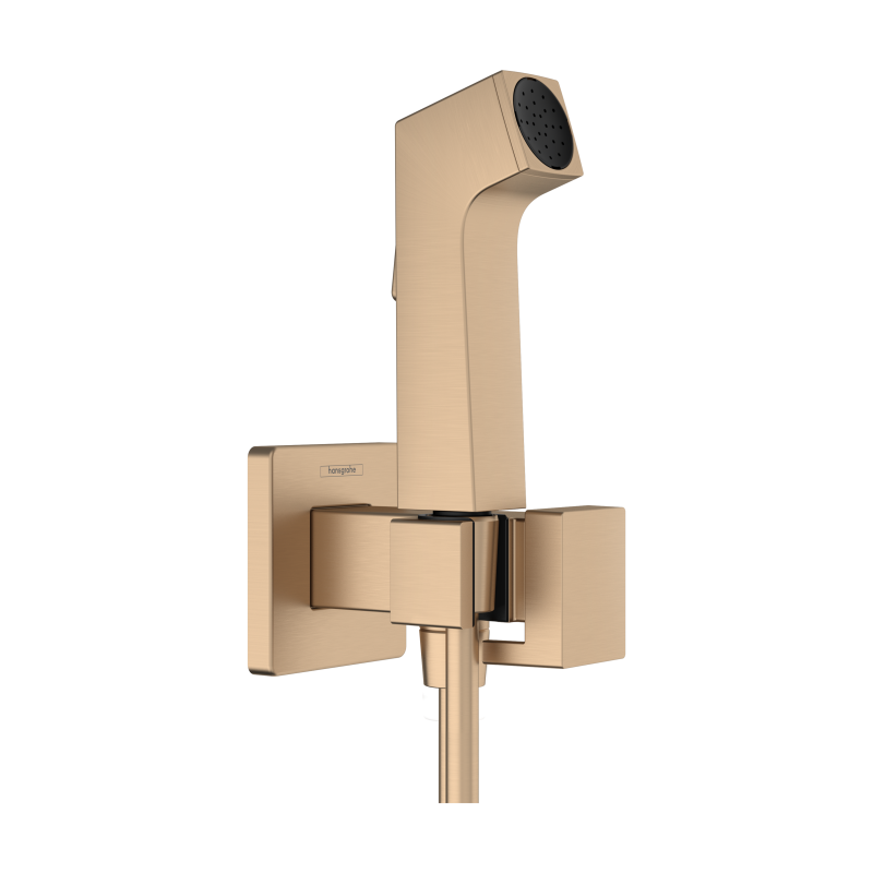 Główka prysznic. Bidette 1 jet E EcoSmart dla wody zimnej z uchwytem i wężem prysznicowym 125 cm Brąz brushed HANSGROHE 29231140