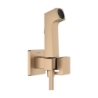 Główka prysznic. Bidette 1 jet E EcoSmart dla wody zimnej z uchwytem i wężem prysznicowym 125 cm Brąz brushed HANSGROHE 29231140