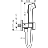 Główka prysznic. Bidette 1 jet E EcoSmart dla wody zimnej z uchwytem i wężem prysznicowym 125 cm Brąz brushed HANSGROHE 29231140