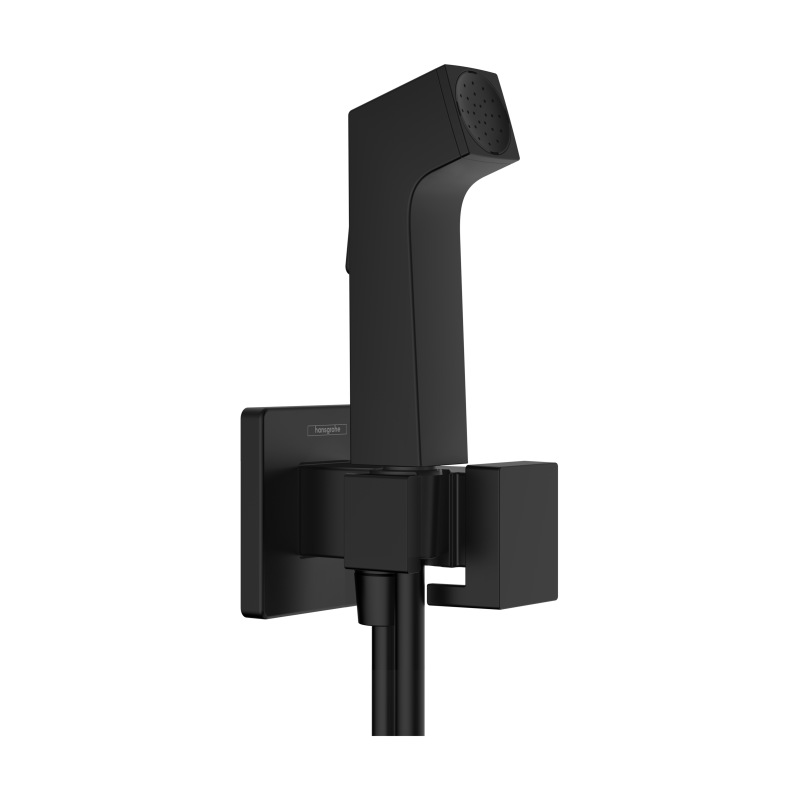Główka prysznic. Bidette 1 jet E EcoSmart dla wody zimnej z uchwytem i wężem prysznicowym 125 cm Czarny mat HANSGROHE 29231670