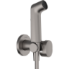 Główka prysznic. Bidette 1jet S EcoSmart z mieszaczem, uchwytem i wężem prysznic 125 cm Czarny Chrom brushed HANSGROHE 29232340