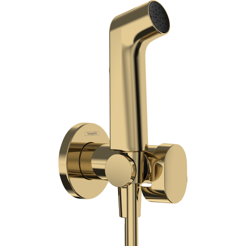 Główka prysznic. Bidette 1jet S EcoSmart z mieszaczem, uchwytem i wężem prysznicowym 125 cm Złoty poler HANSGROHE 29232990