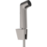 Główka prysznic. Bidette 1jet S EcoSmart z uchwytem Porter S i wężem prysznicowym 125 cm Czarny Chrom brushed HANSGROHE 29238340