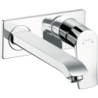 Jednouchwytowa bateria umywalkowa z wylewką 22,5 cm, ścienna, podtynkowa Chrom Metris HANSGROHE 31086000