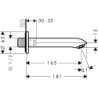 Wylewka wannowa Chrom Metris HANSGROHE 31494000